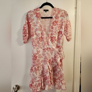 1 STATE floral wrap mini dress Size 2
